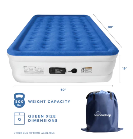 Air Mattress with ComfortCoil Technology & Internal High Capacity Pump - Queen - Image 3