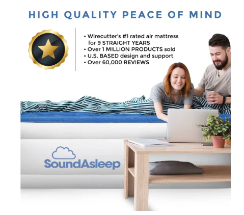 Air Mattress with ComfortCoil Technology & Internal High Capacity Pump - Queen - Image 4