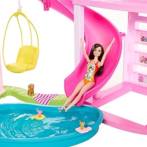 Dreamhouse Pool Party Doll House with 75+ Pieces - Image 3