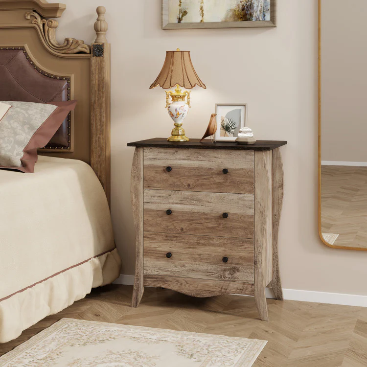 Dresser for Bedroom with 3 Folding Fabric Drawers, - Image 5