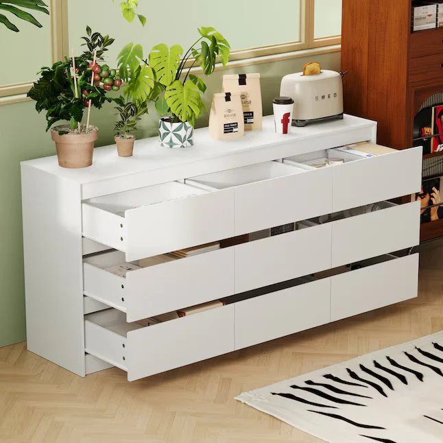 9-Drawer Standard Dresser White - Image 5