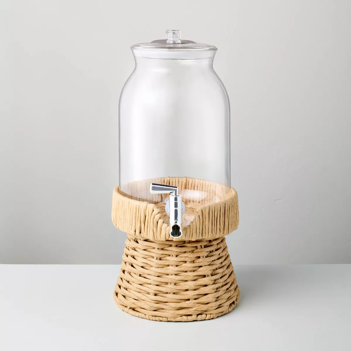 Drink Dispenser with Woven Stand
