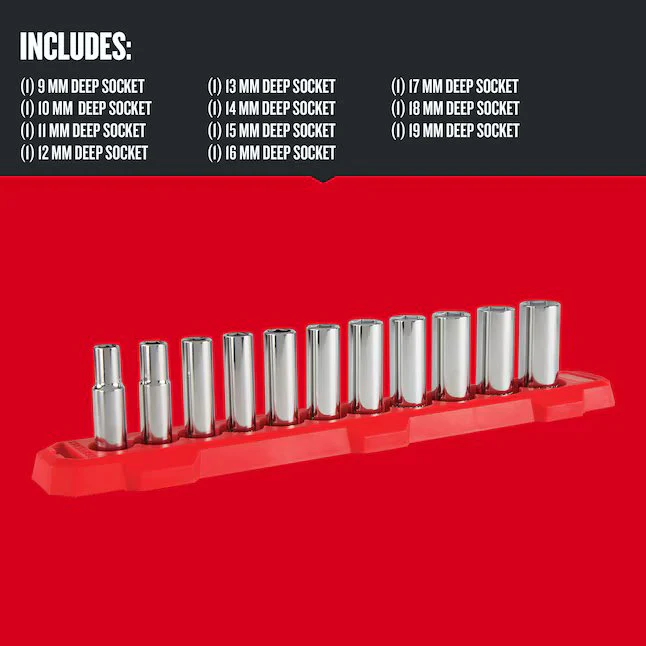 Drive Metric Deep Socket Set 11 -Pieces - Image 3