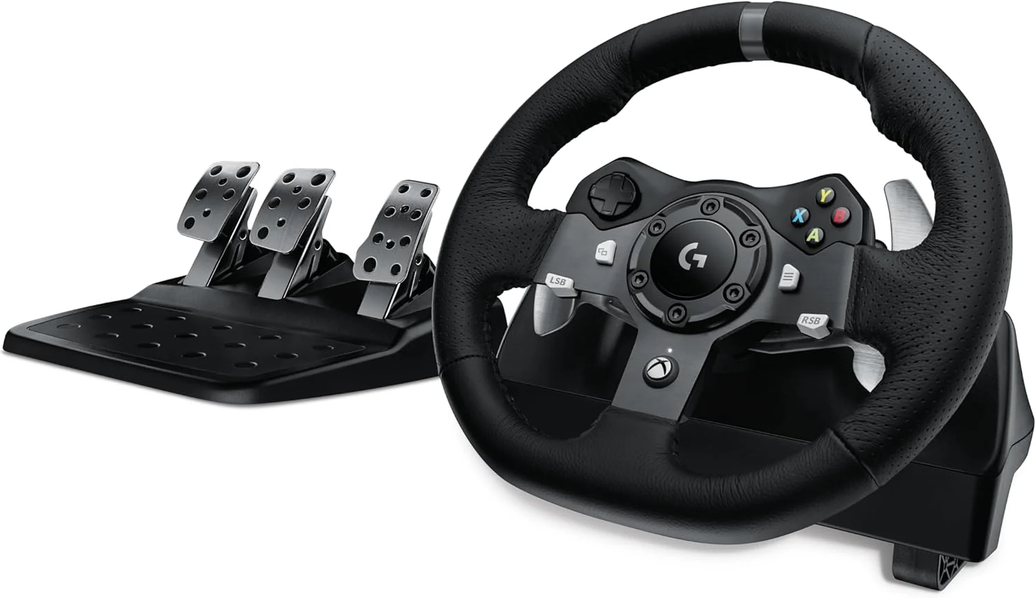 Driving Force Racing Wheel and Floor Pedals, Real Force - Black