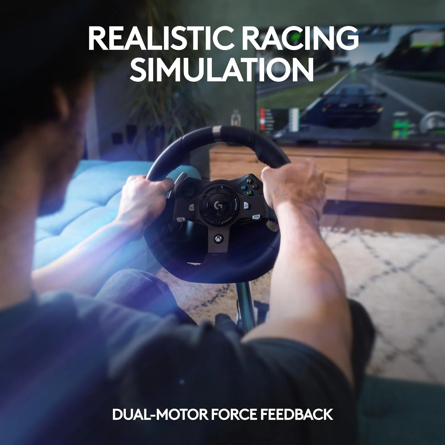 Driving Force Racing Wheel and Floor Pedals, Real Force - Black - Image 4