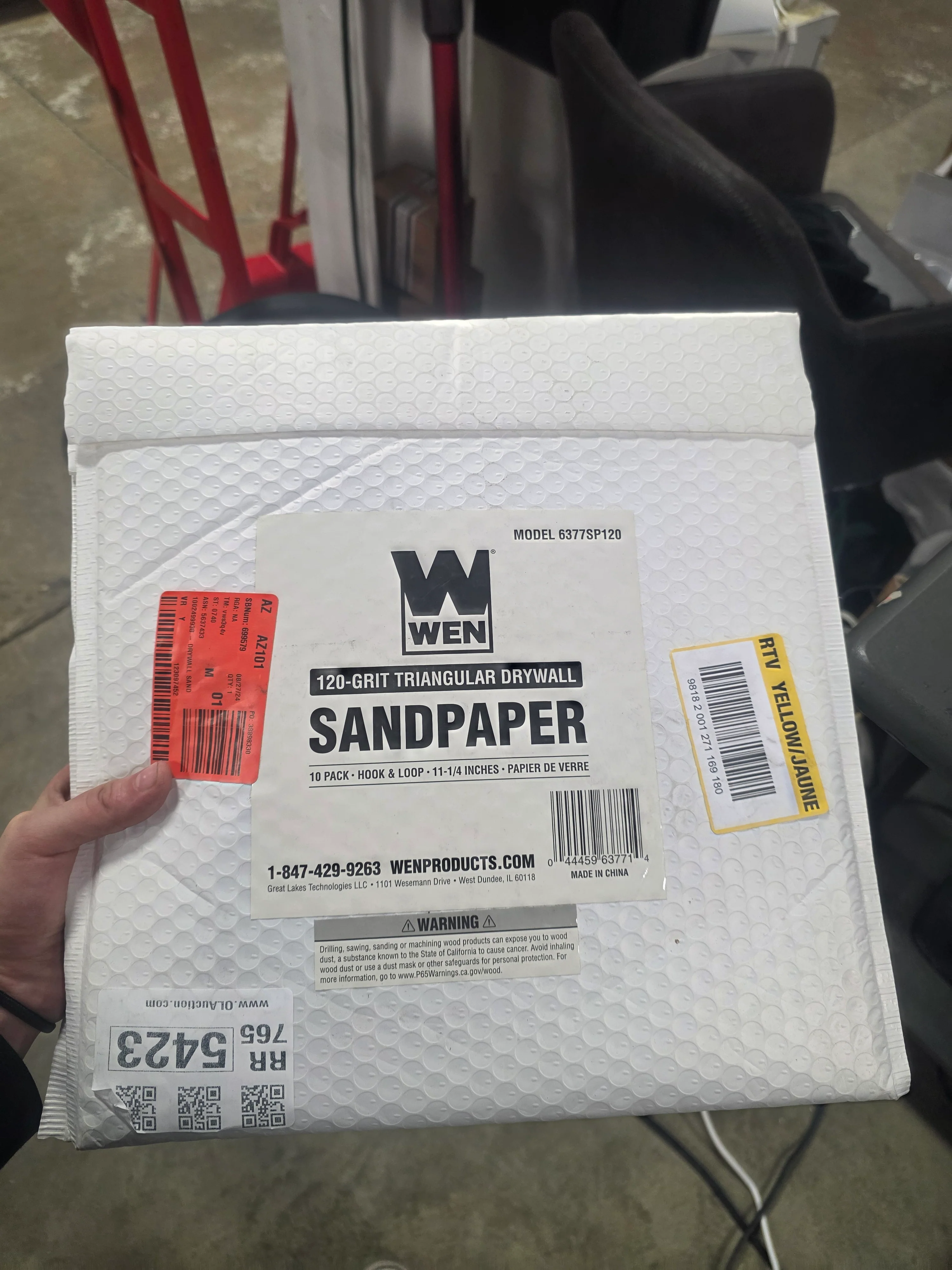 Drywall Sander Hook and Loop Triangle Sandpaper (10-Pack) - Image 4