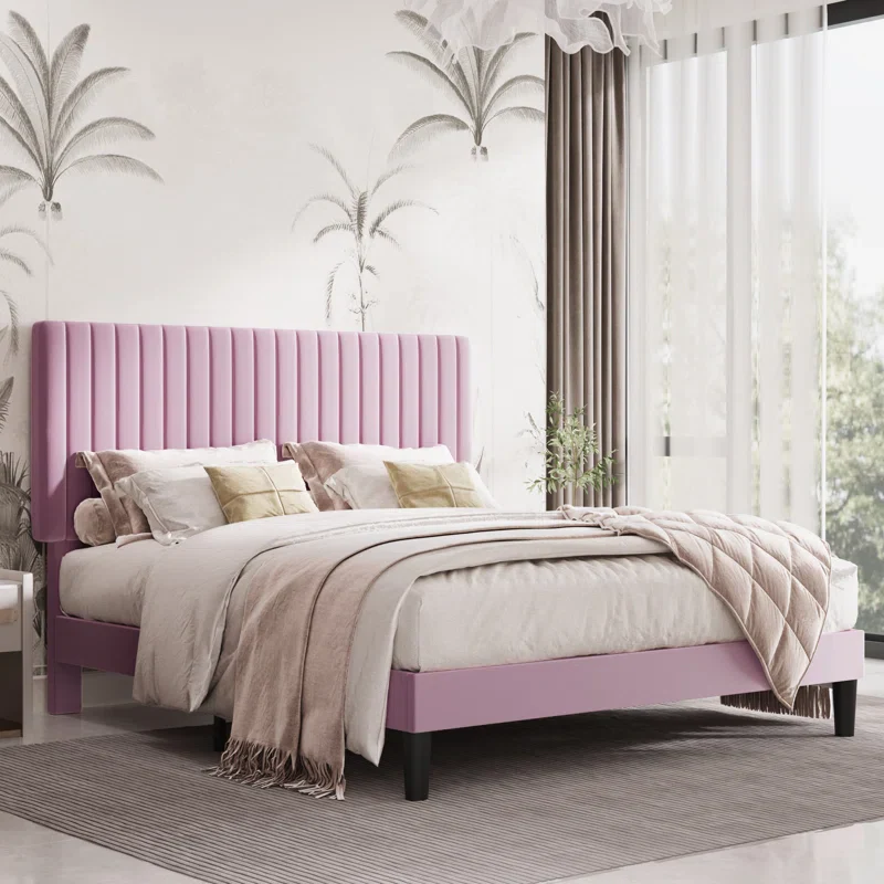 Dunphy Upholstered Platform Bed with Adjustable Headboard Queen - Image 3