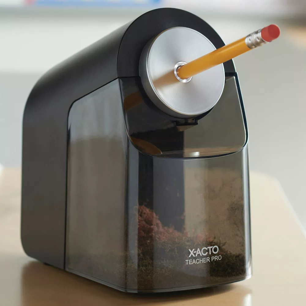 TeacherPro Electric Pencil Sharpener with Auto Adjust Dial and SafeStart Motor - Image 4