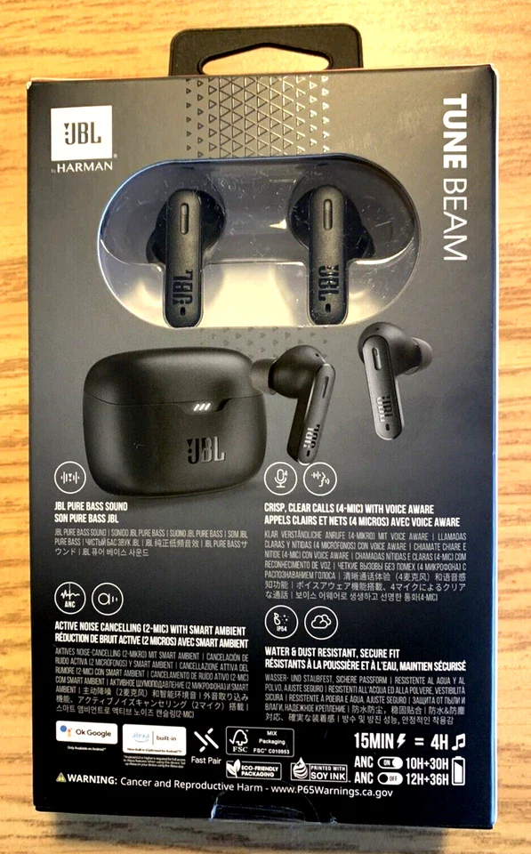 Earbuds Pure Bass Active Noise Cancellation Crisp Clear Calls Tune Beam - Image 3