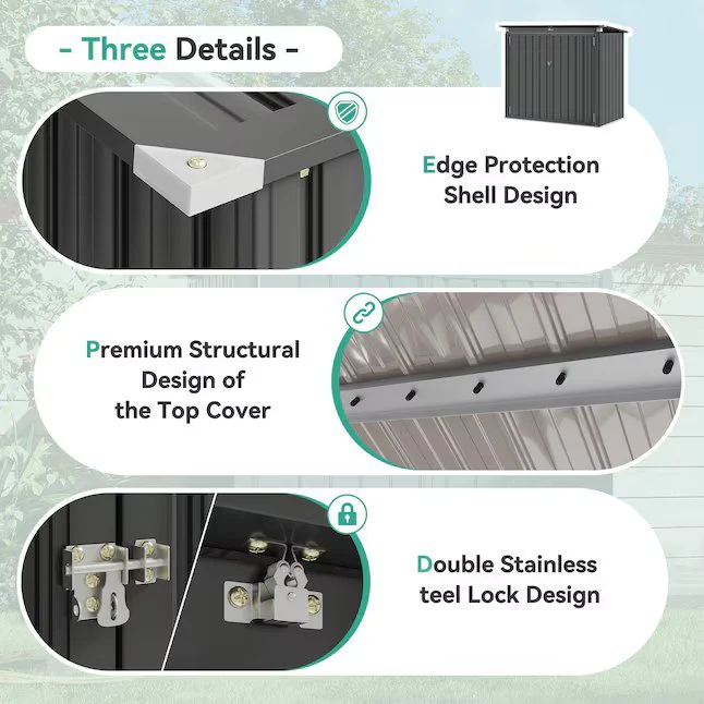 Economy Series Galvanized steel Metal Storage Shed - Image 5