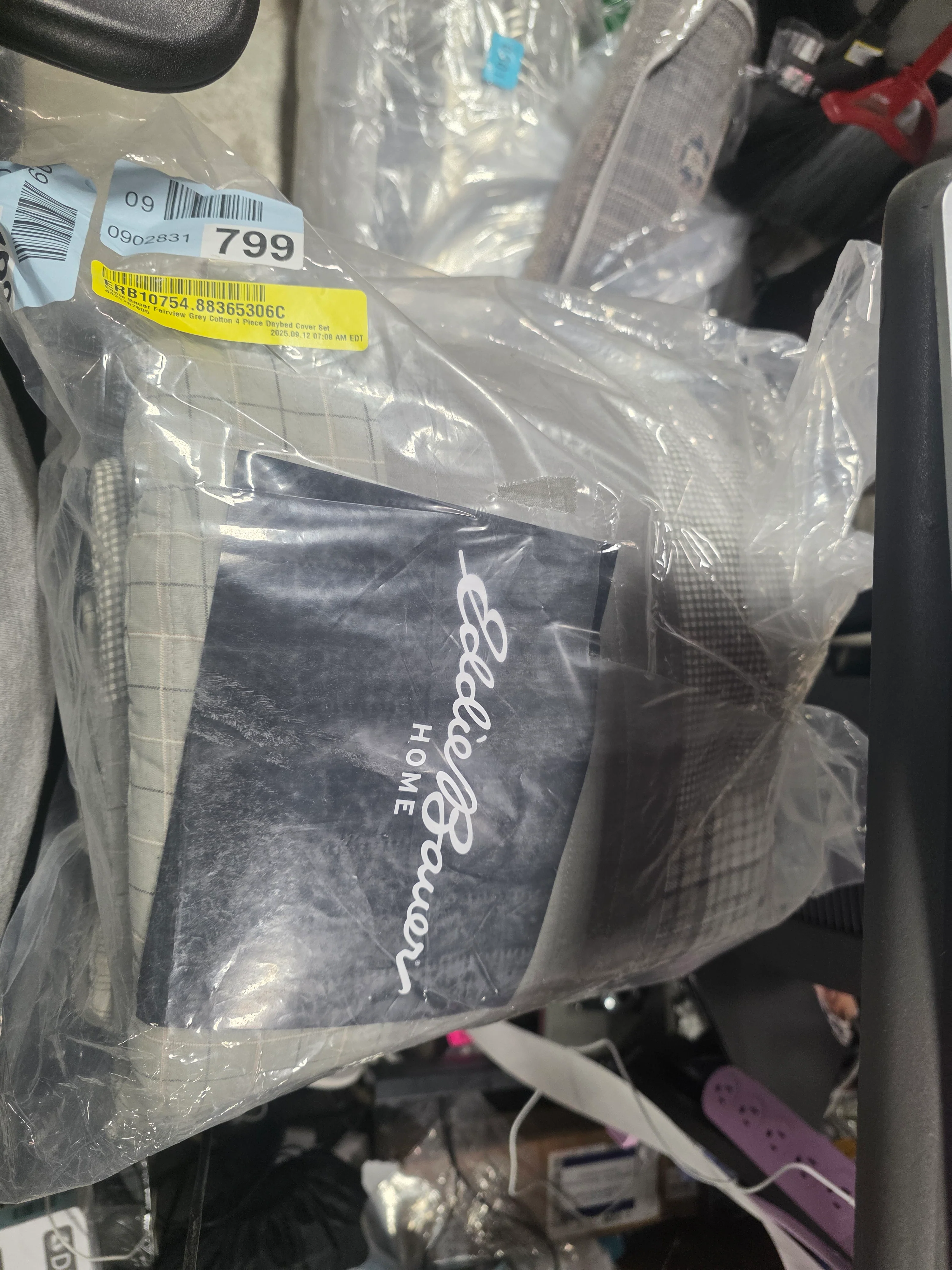 Daybed Set, 4 Piece Cotton Bedding Set, All Season Fairview Grey - Image 6