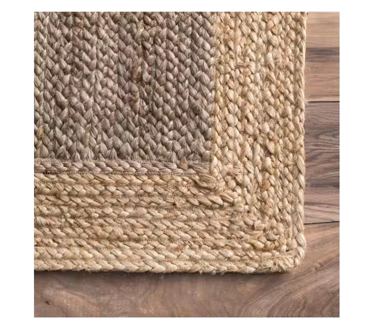 Elanora Farmhouse Bordered Jute Gray 2.5 x 9 Runner Rug - Image 3