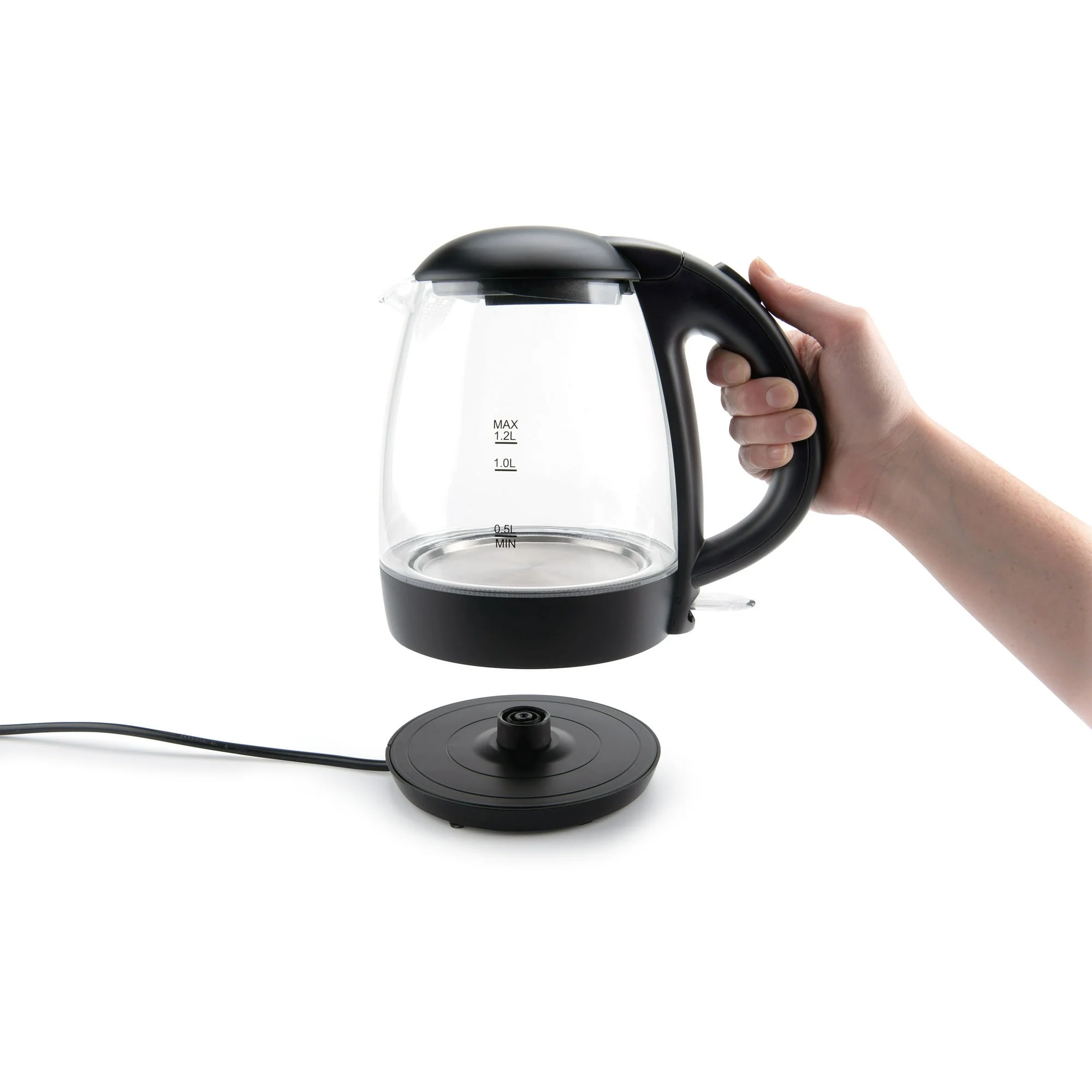 Electric Glass Kettle, Black - Image 2