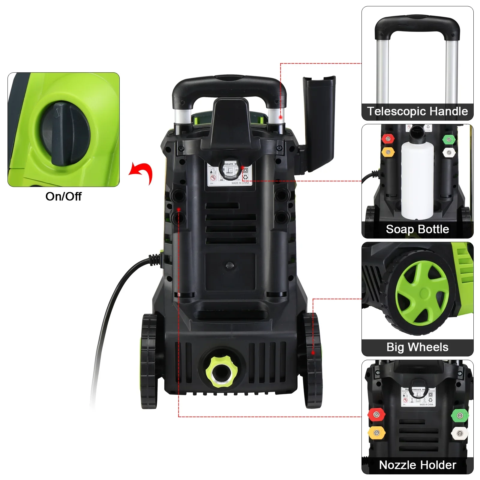 Electric Pressure Washer Portable Power Washer - Image 2