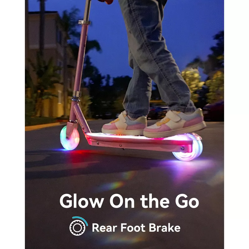 Electric Scooter for Kids with LED Lights - Pink - Image 3