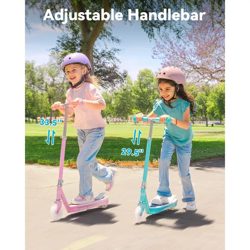 Electric Scooter for Kids with LED Lights - Pink - Image 5