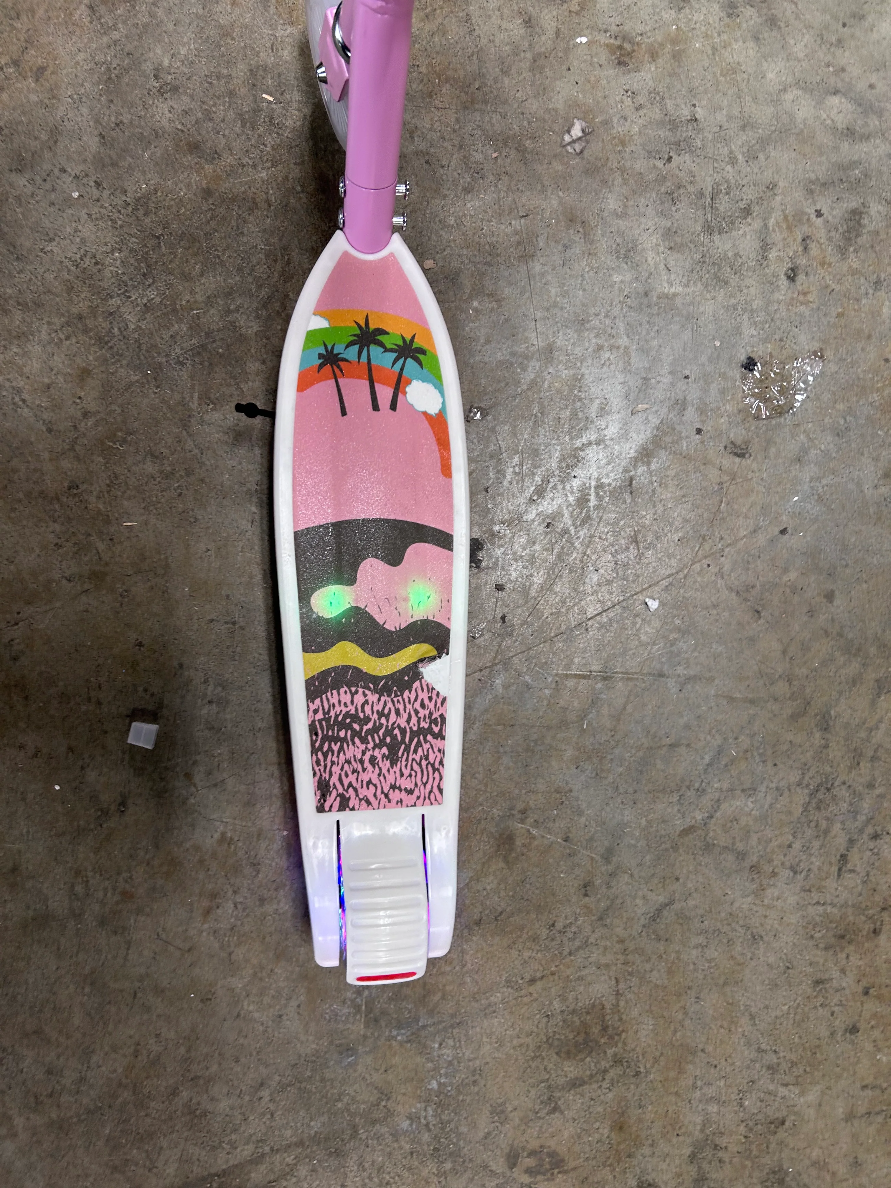 Electric Scooter for Kids with LED Lights - Pink - Image 6