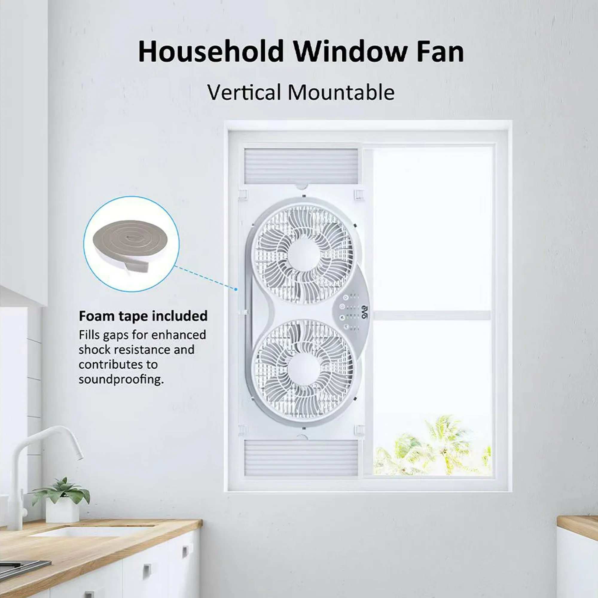 Electronic Remote Twin Window Fan - Image 4