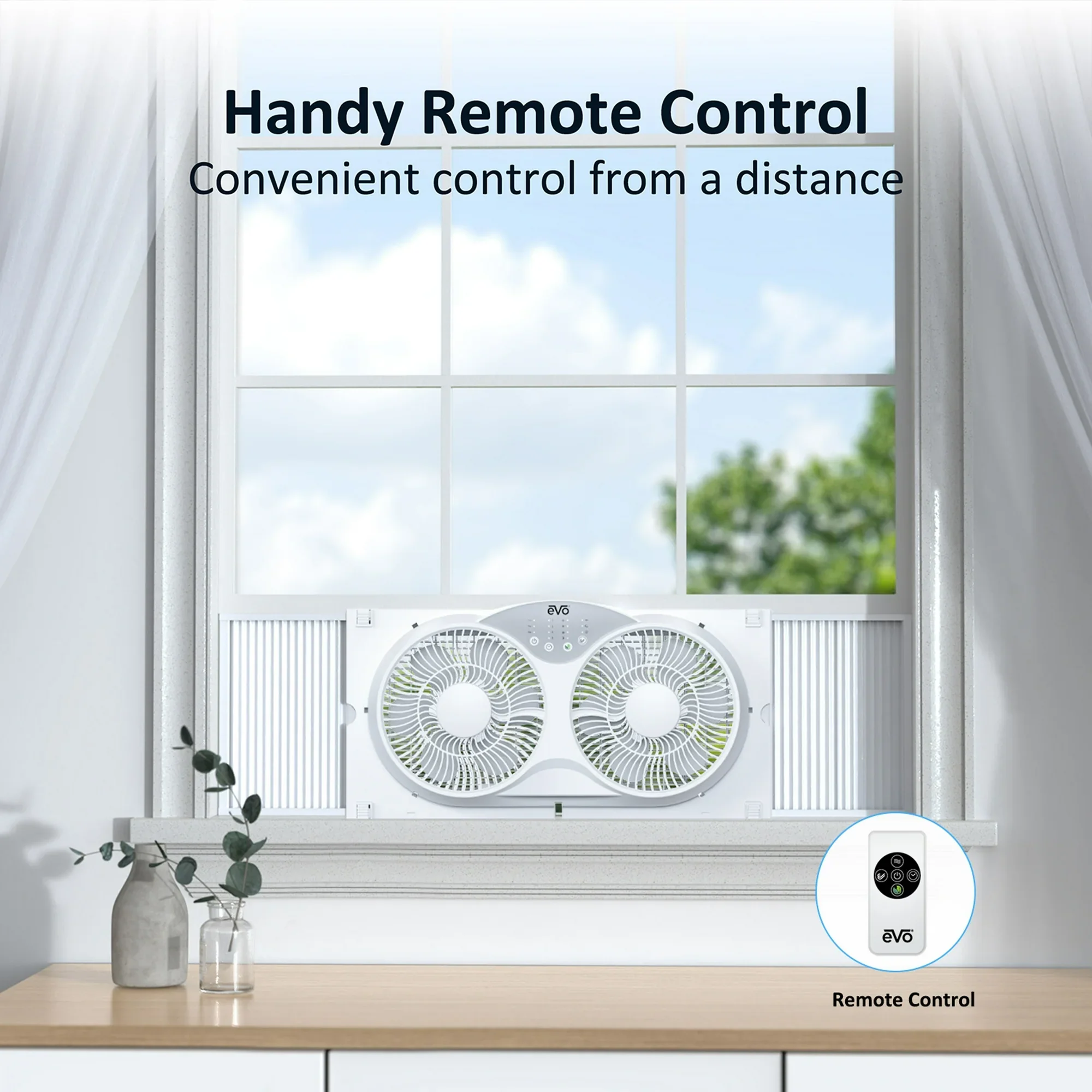Electronic Remote Twin Window Fan - Image 5