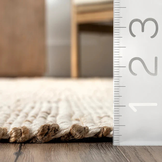 Elfriede Farmhouse Jute Blend Area Rug 3'x5' - Image 4