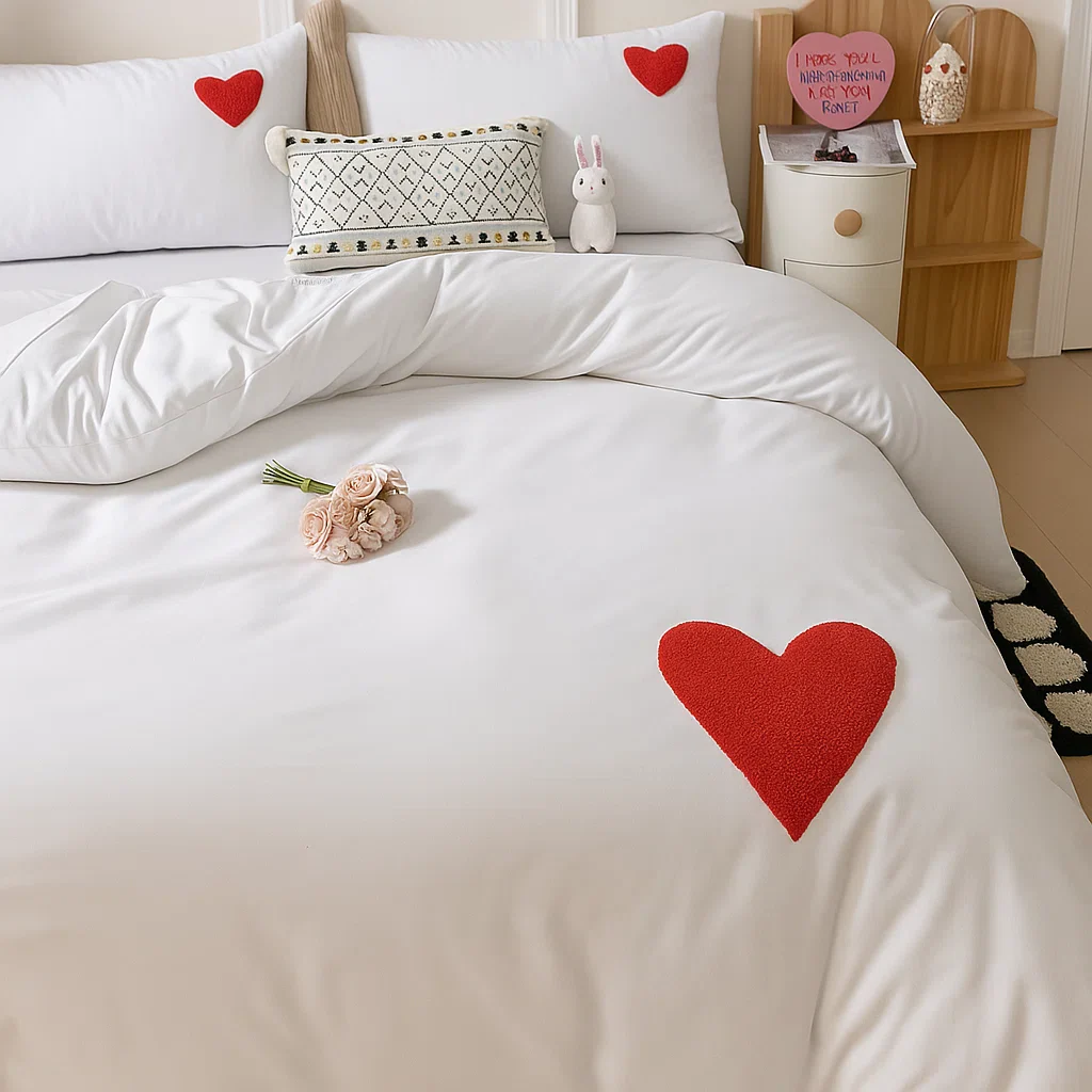 Embroidered Duvet Cover Set (No Filling), 3-Piece Bedding With Pillowcases - KIng - Image 2