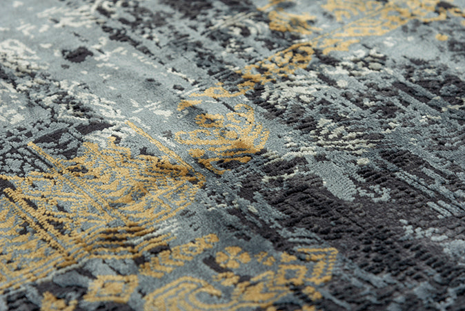 Emerge Power Loomed Polyester Rug Gray Black 8'6"X11'10" - Image 4