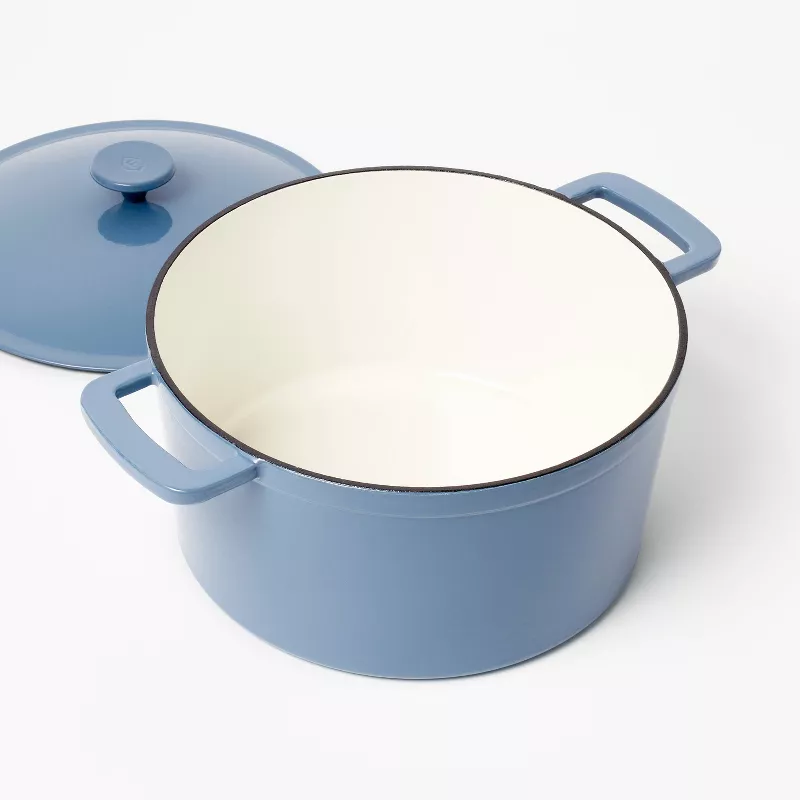 Enamel Dutch Oven Blue - Image 3