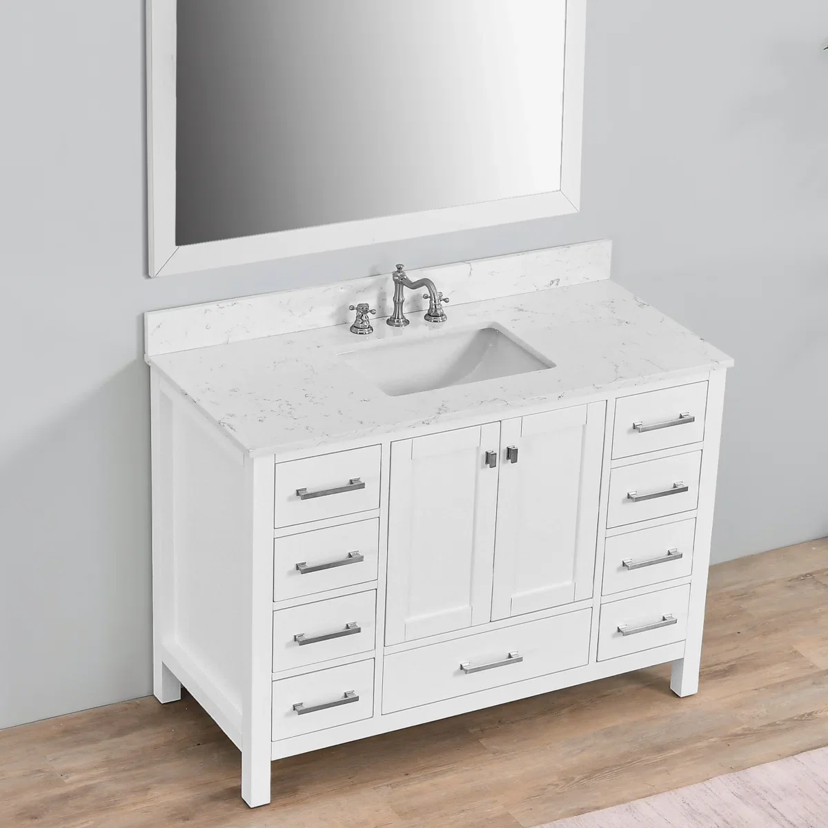 Engineered Stone Bathroom Vanity Top With Sink