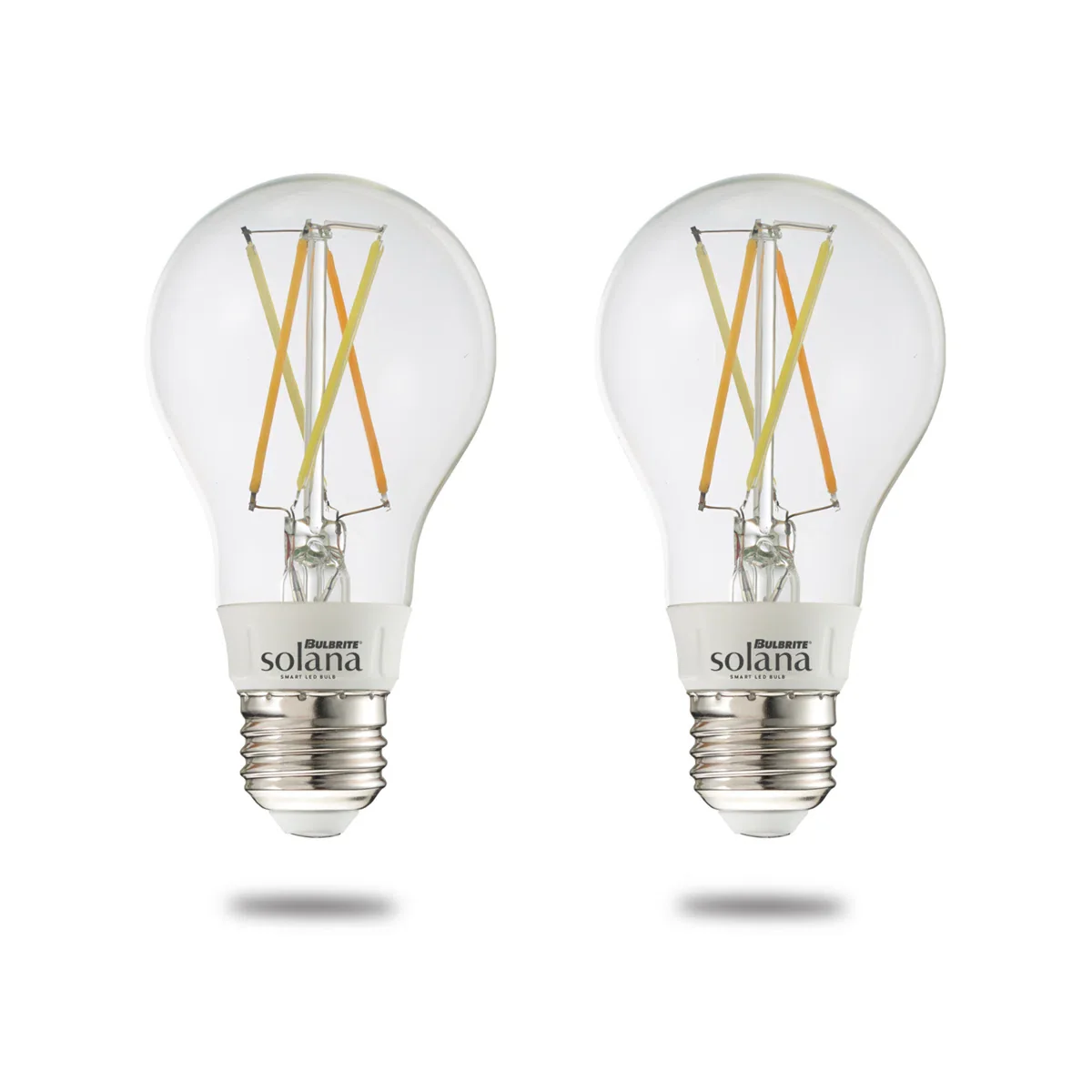 Equivalent A19 E26/Medium (Standard) 2700K LED Smart Bulb (Set of 2)