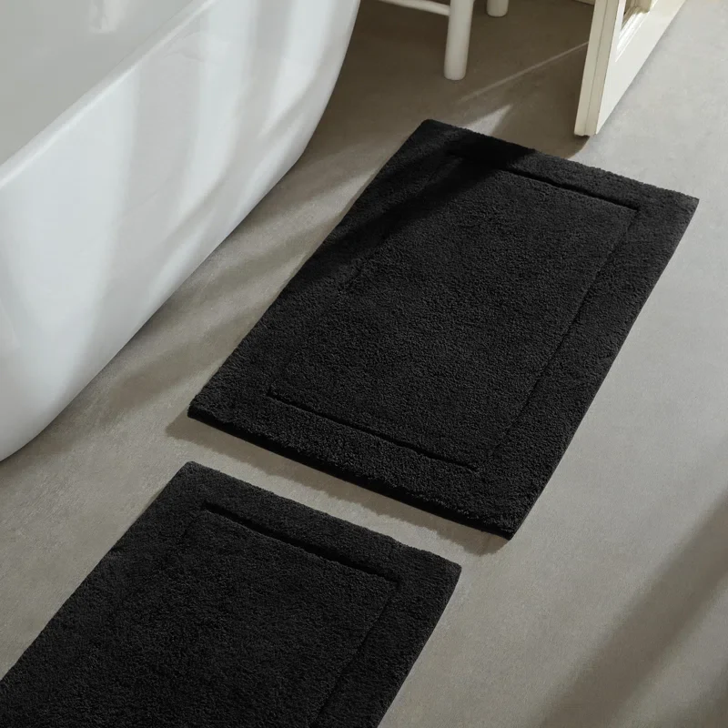 Essence Solid Cotton 2 Piece Bath Rug Set - Image 2