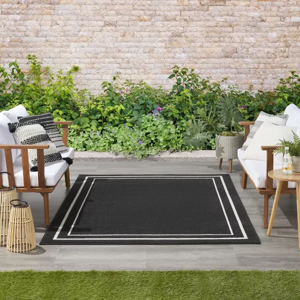 Essentials Bordered Indoor/Outdoor Area Rug - 4'x6' - Image 2