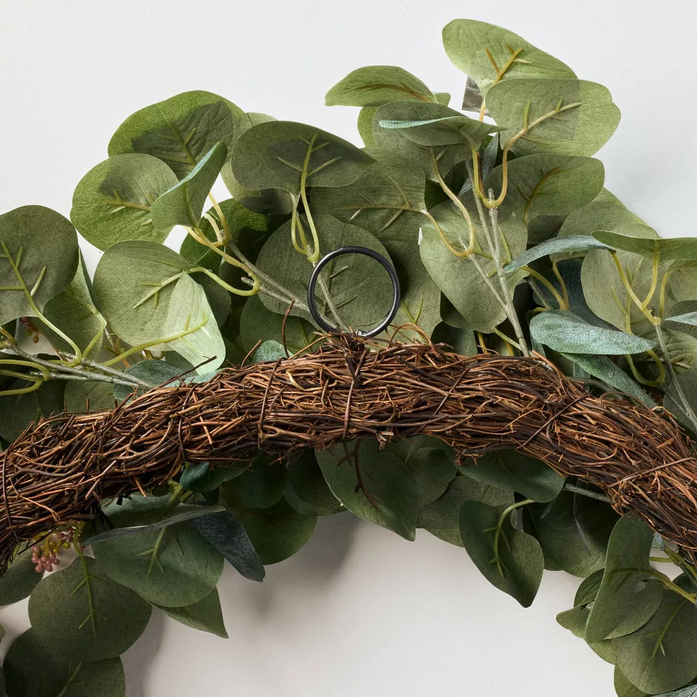 Eucalyptus Artificial Wreath Green - Image 2