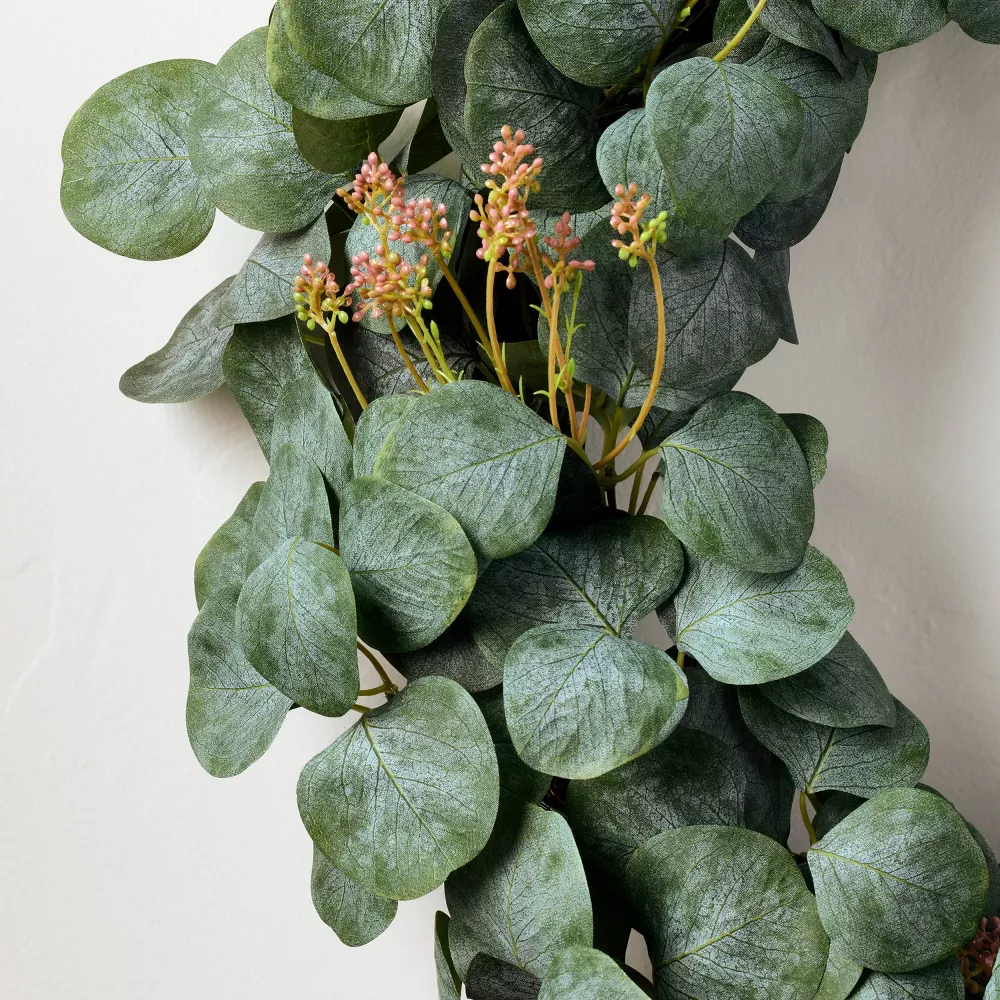 Eucalyptus Artificial Wreath Green - Image 3