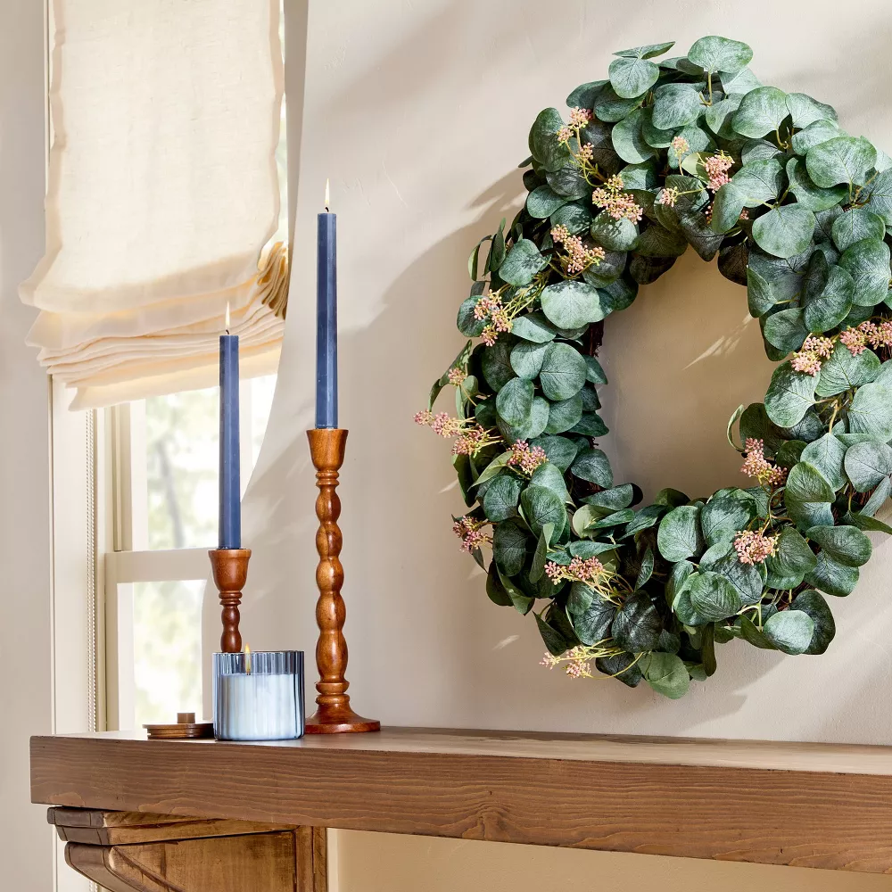 Eucalyptus Artificial Wreath Green - Image 4