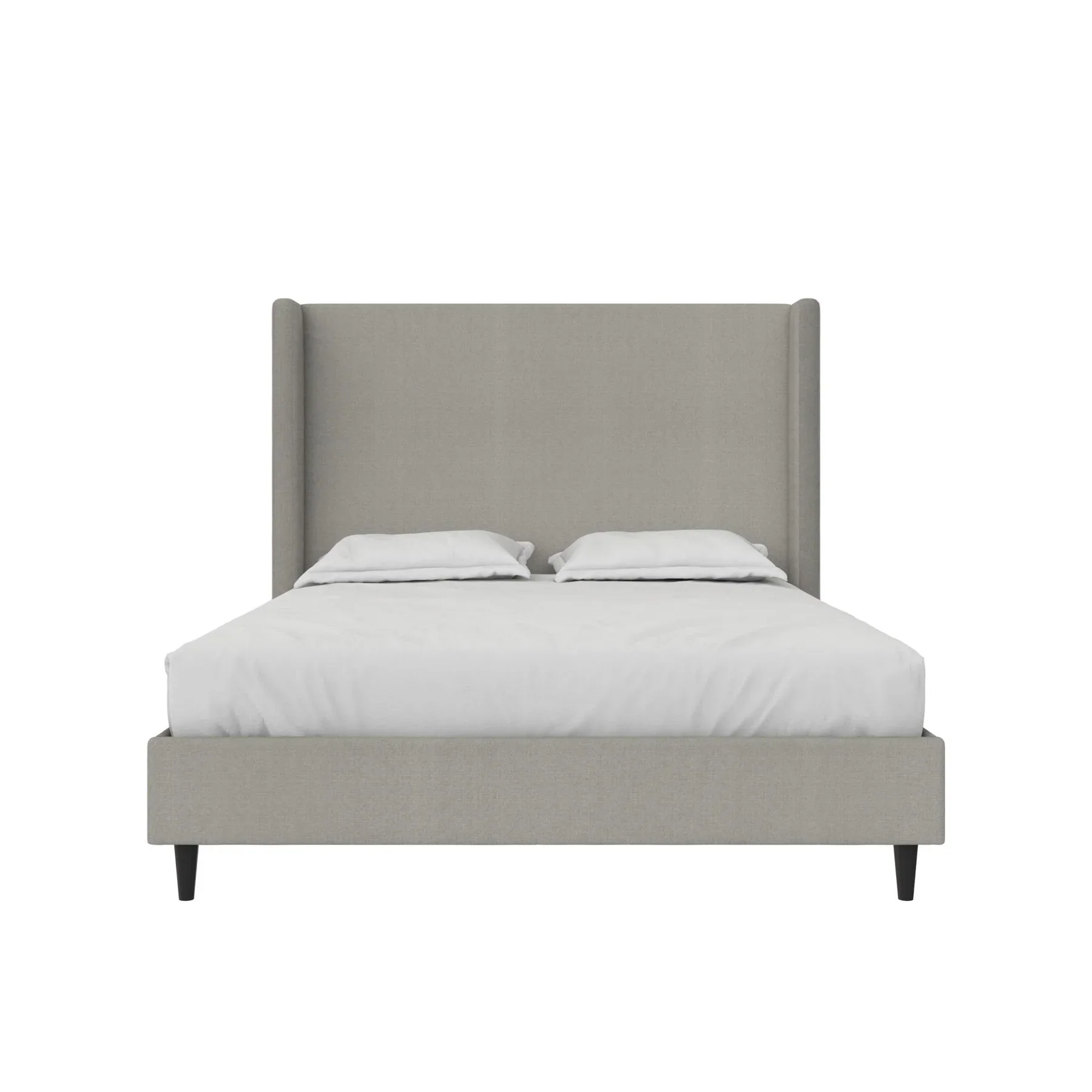 Eveline Upholstered Wingback Bed - King