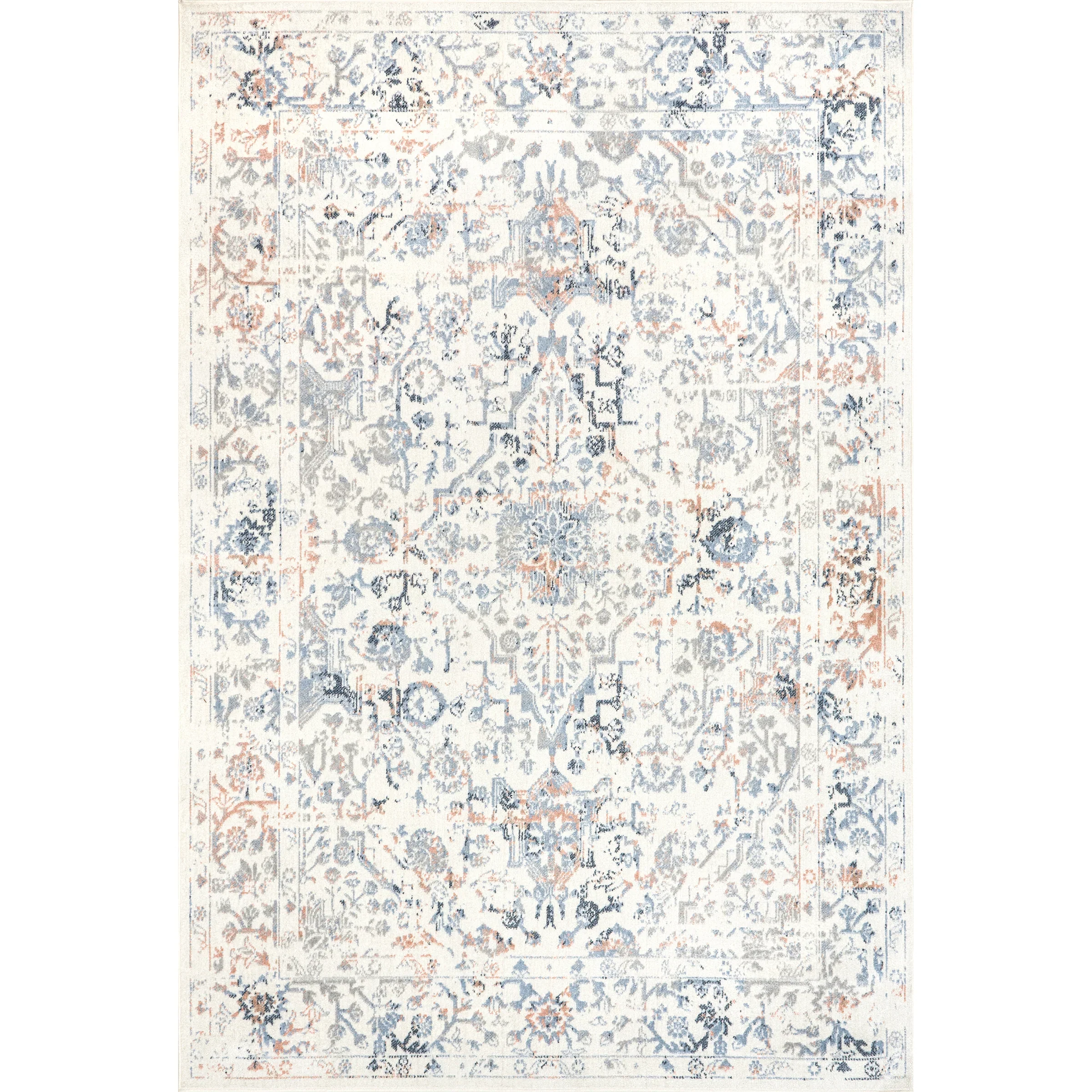 Everlee Faded Persian Machine Washable Area Rug - 9'x12'