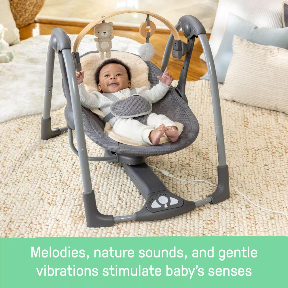 Every Season Swing 'n Go Portable Baby Swing - Wesley - Beige - Image 4