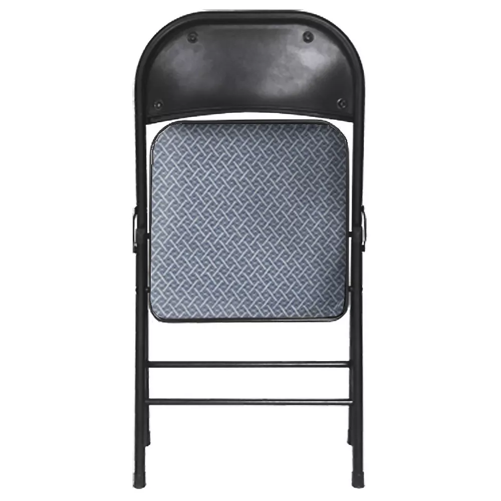 Fabric Padded Folding Chair Black Set of 4 - Image 2