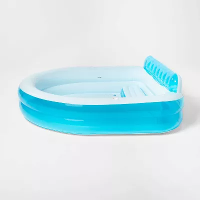 Family Pool with Bench Oval Kiddie Pool PVC Liner - Image 4