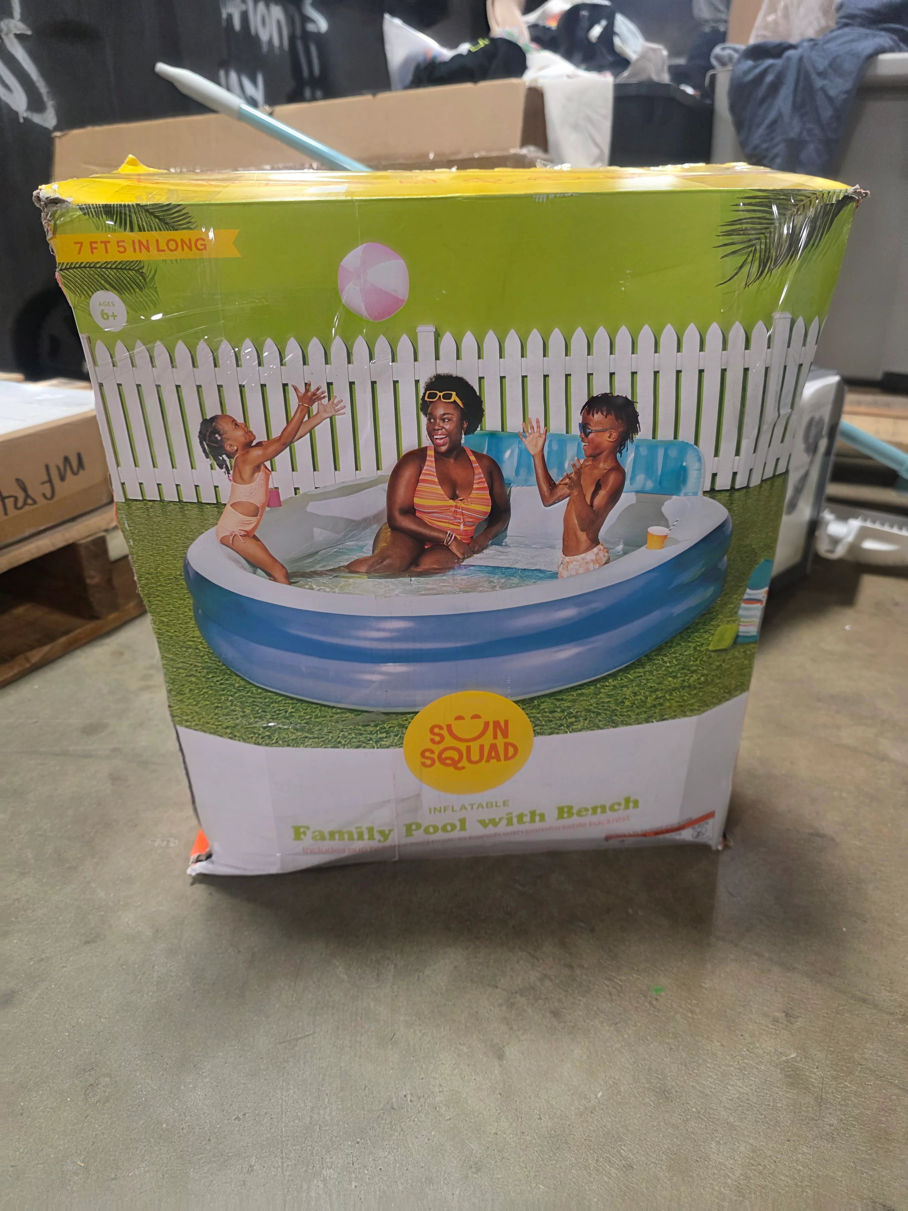 Family Pool with Bench Oval Kiddie Pool - PVC Liner - Image 7
