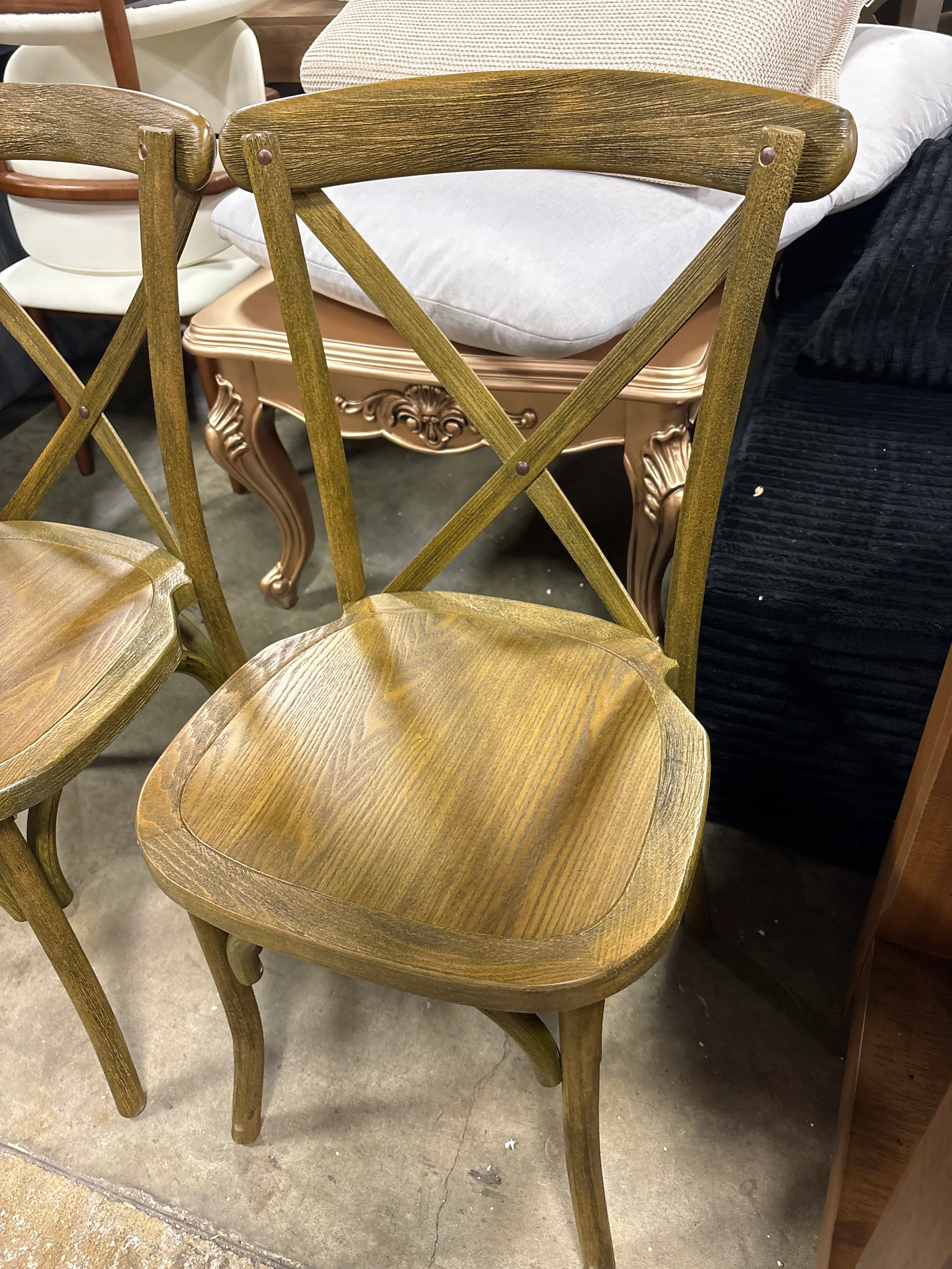 Farmhouse Cross Back (X-back) Chair (Set of 2) SHOWROOM ITEM - Image 3