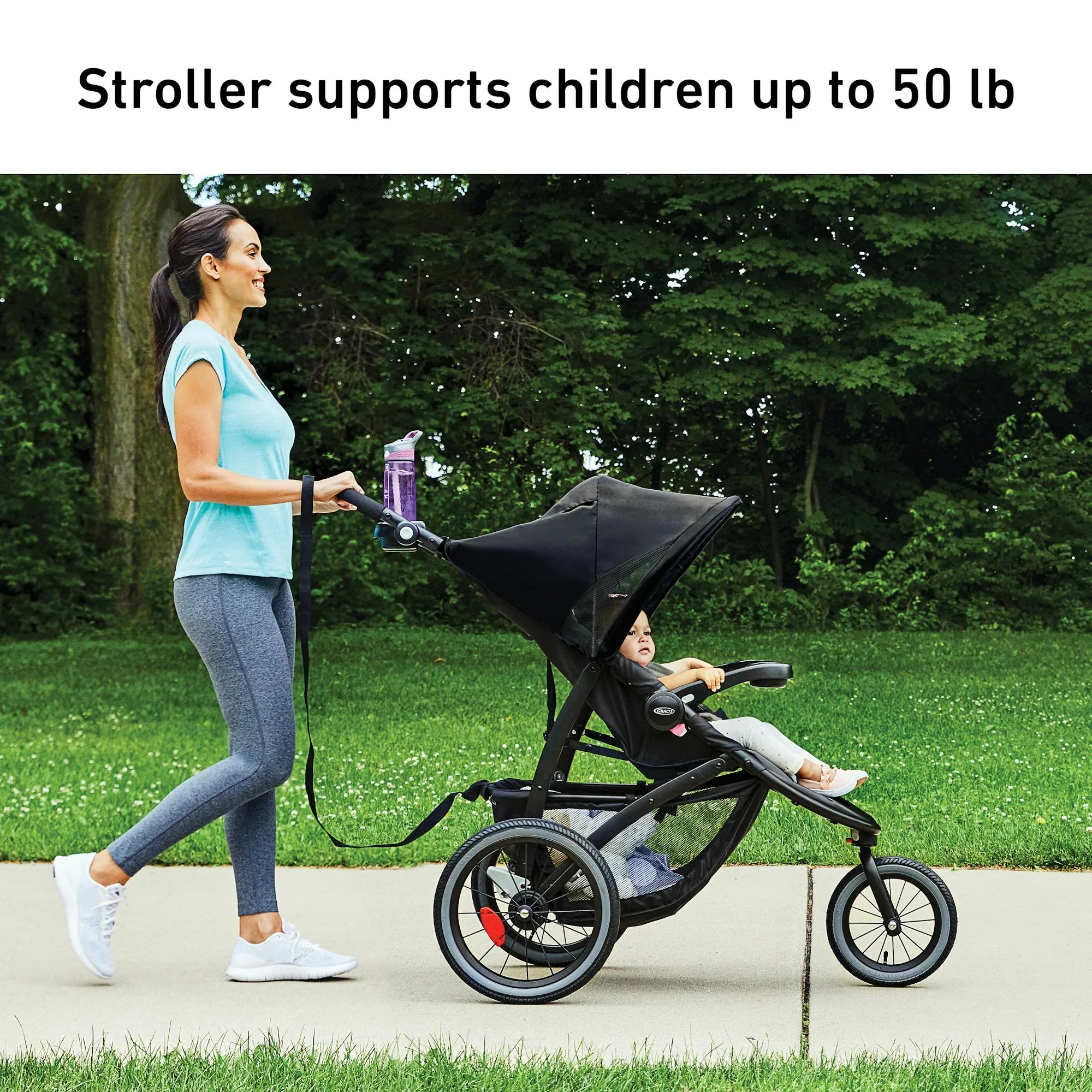 FastAction Jogger LX Stroller, Black - Image 4