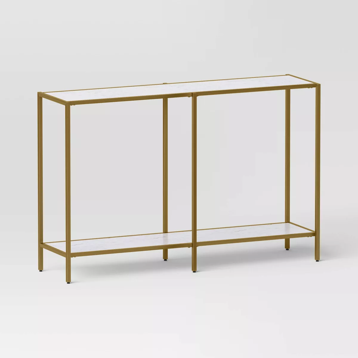 Faux Marble and Metal Console Table Gold, final cut