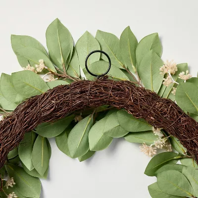 Faux Pomegranate Leaf Wreath - Image 2