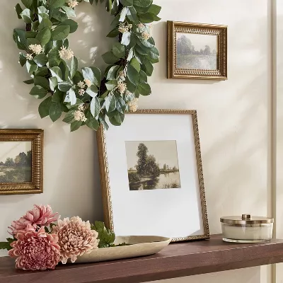 Faux Pomegranate Leaf Wreath - Image 4