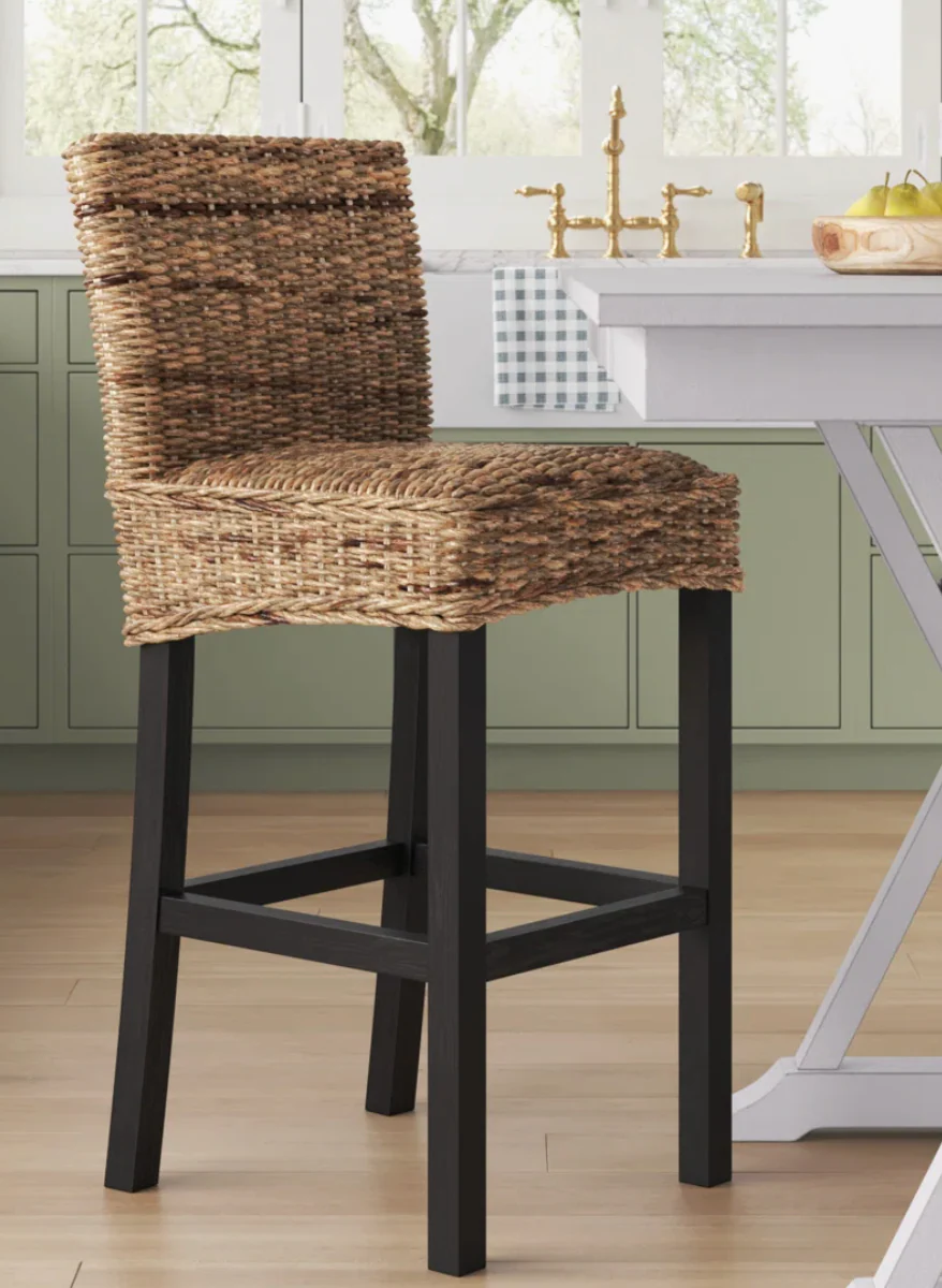Felipe Bar Stool with Solid Wood Frame SHOWROOM ITEM