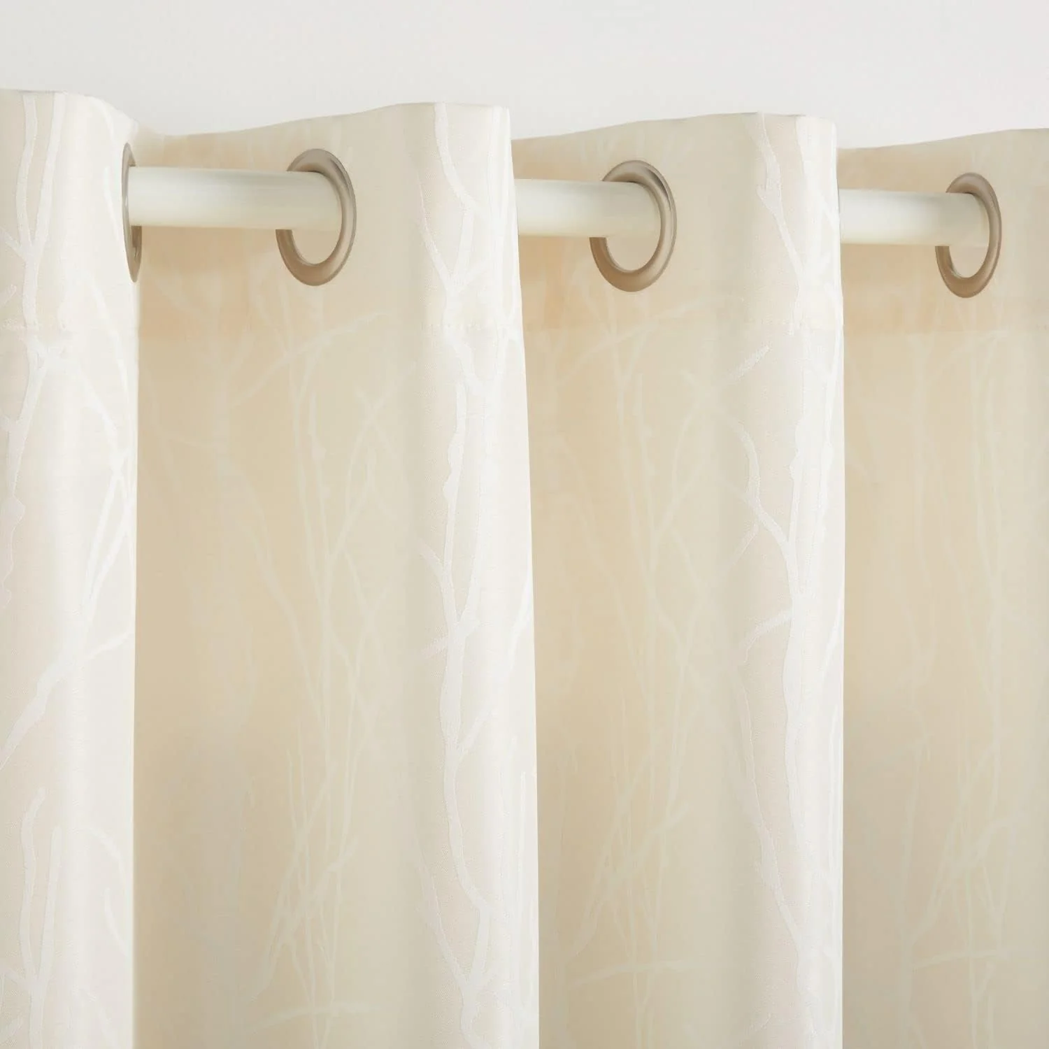Finesse Branch Print Grommet Top Curtain Panel Pair - Image 2