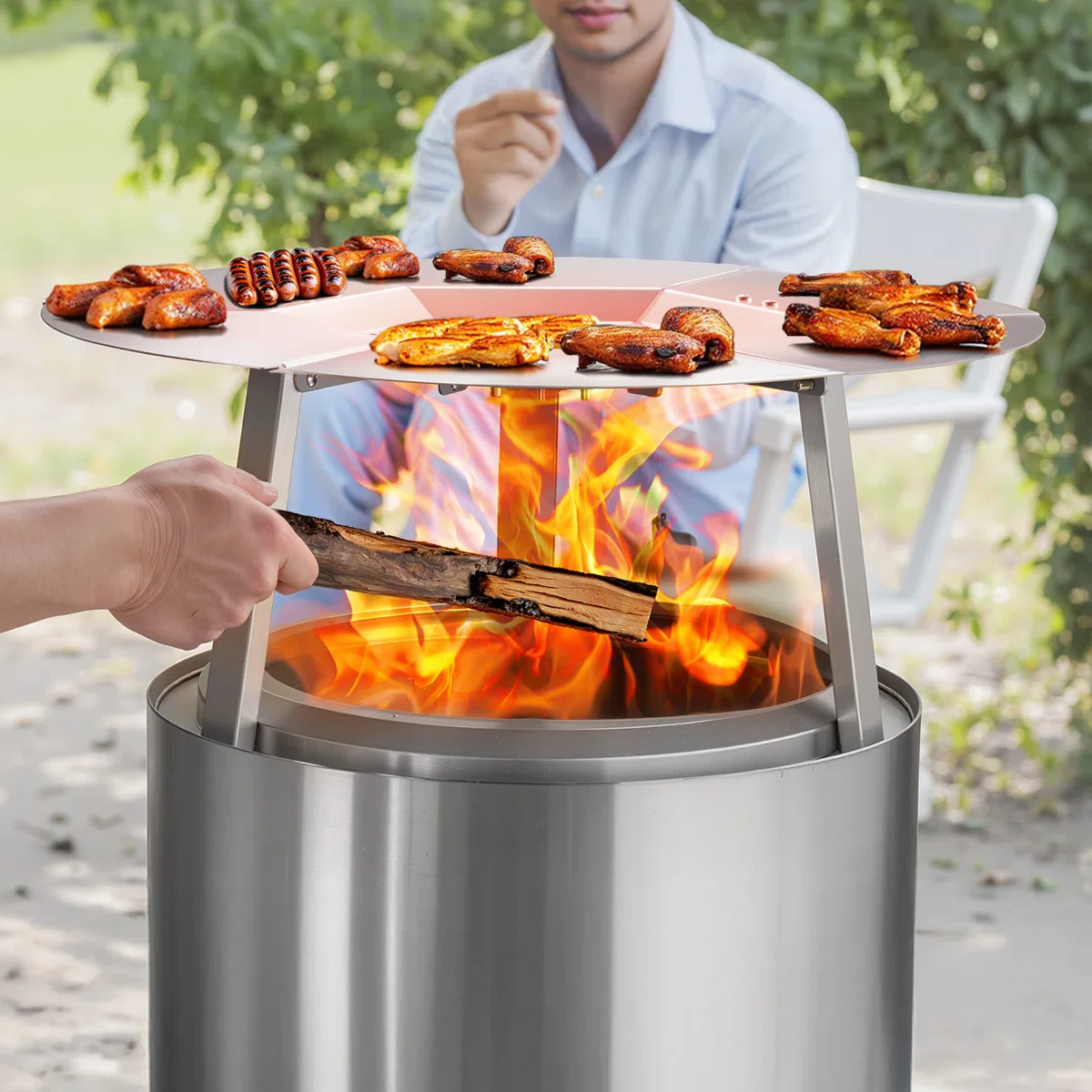 Fire Pit Heat Deflector for Solo Stove Yukon Bonfire Stainless Steel - Image 2