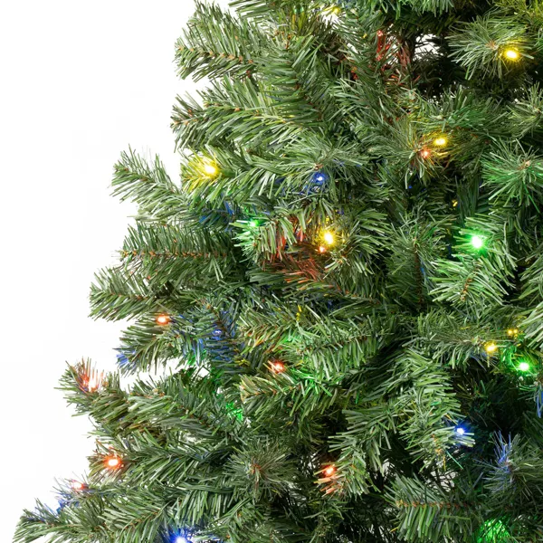 First Traditions Pre-Lit LED Sagamore Artificial Christmas Tree Multicolor Lights, final cut - Image 2