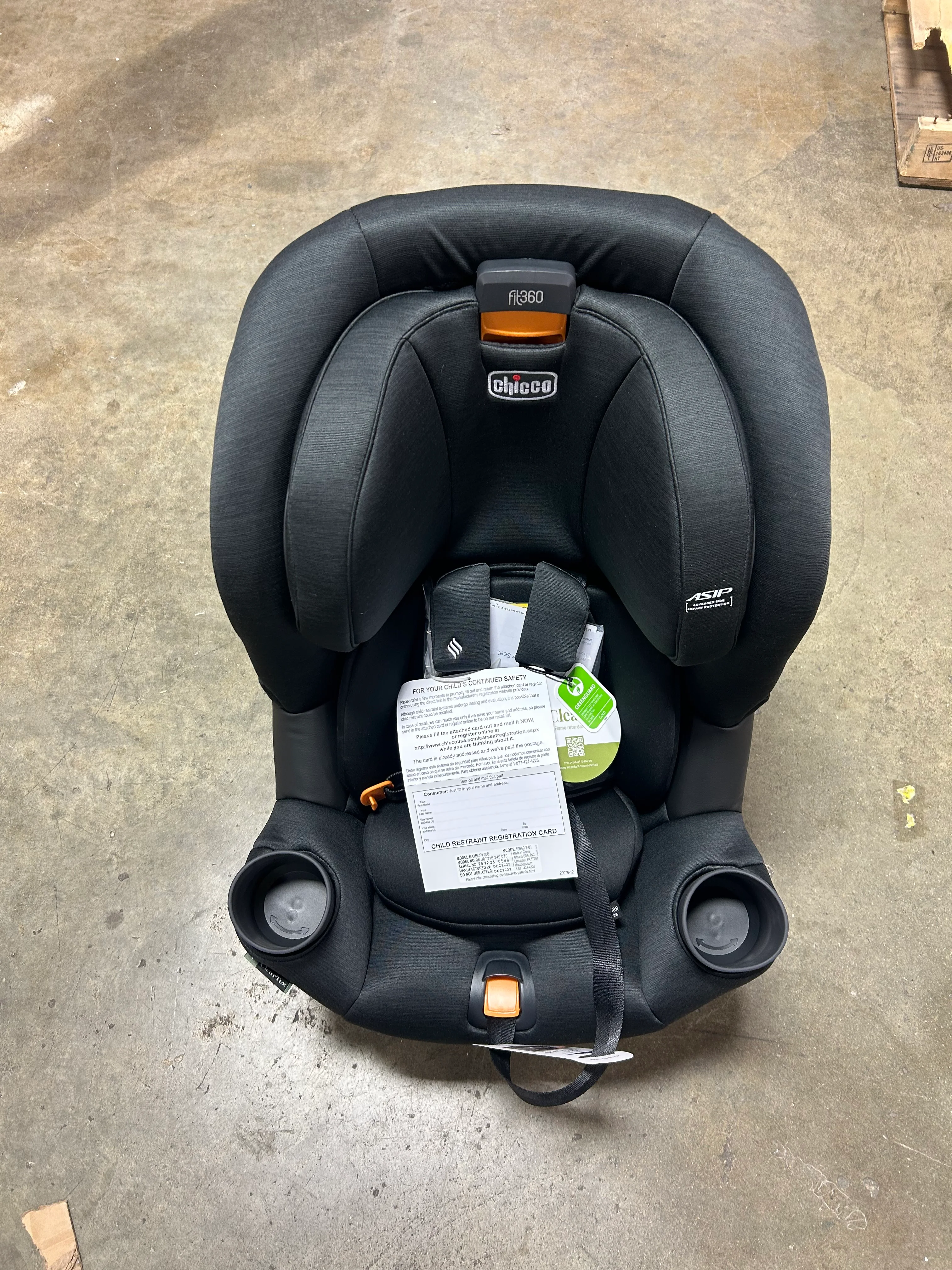 Fit360 ClearTex Rotating Convertible Car Seat - Obsidian - Image 7